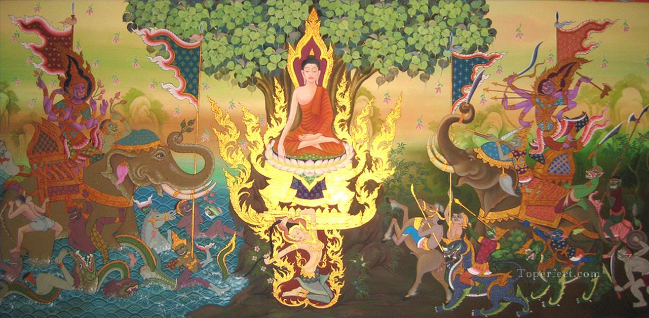 Buddha and evil Buddhism Oil Paintings